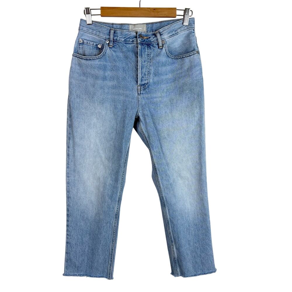 Everlane The 90s Cheeky Jean Womens Sz 28 *CROP Organic Cotton Frayed Hem Grunge